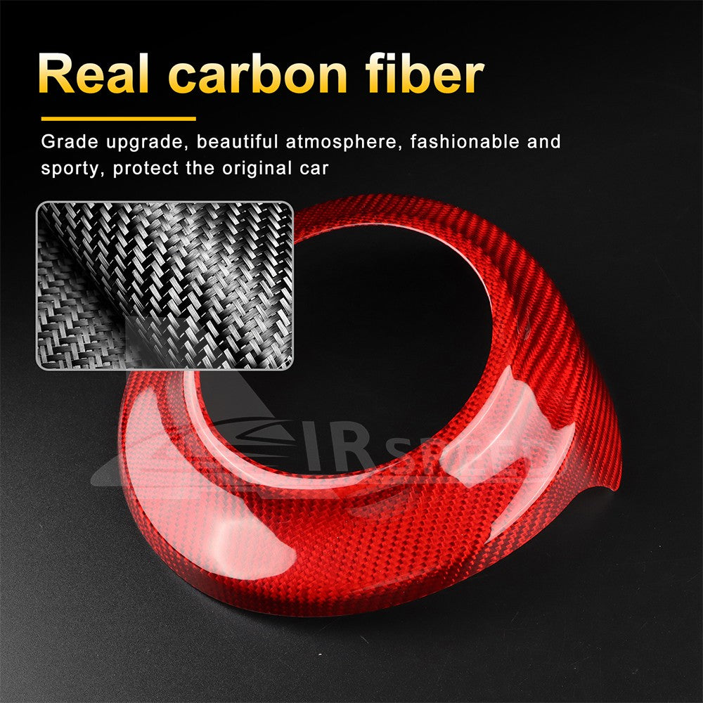 Steering Wheel Center Cover Red Hard Carbon Fiber for Toyota 86 Subaru BRZ 17-25 - detail view 6