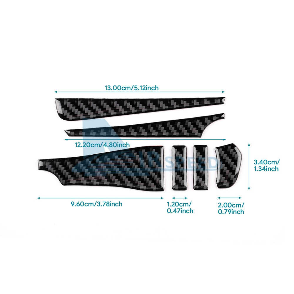 For Mazda 3 Axela 2019-2025 Carbon Fiber Center Console Stickers Decorative Trim