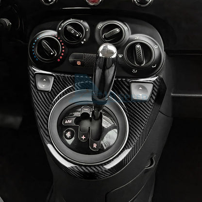 For Fiat 500 08-15 Abarth 595 695 12-15 Car Gear Shift Frame Cover Carbon Fiber - detail view 7