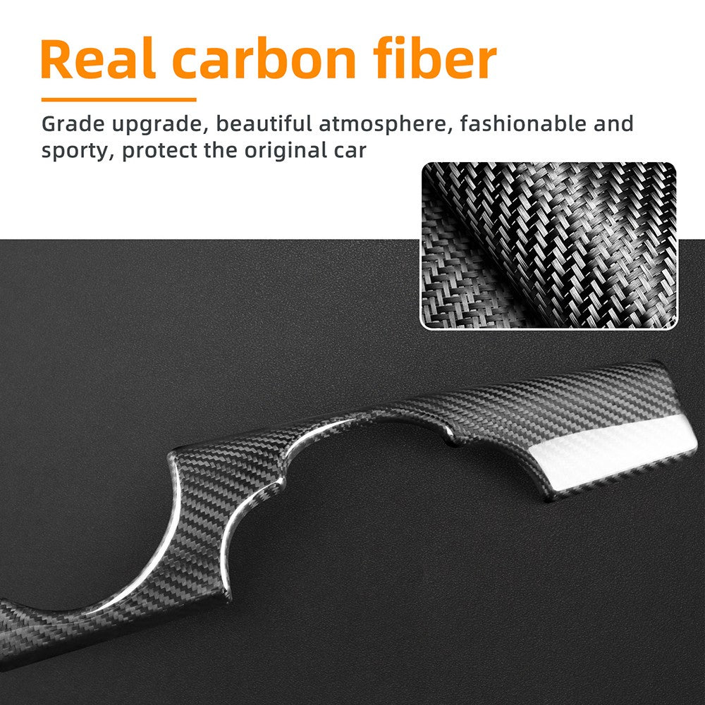 Carbon Fiber Speedometer Lower Panel Cover for Mini R55 R56 2007-2014 R57 09-15 - detail view 6