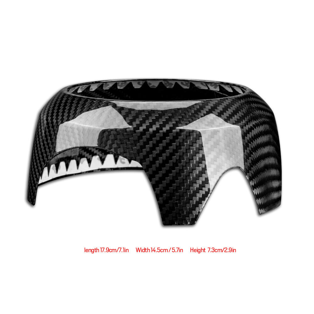 REAL HARD Carbon Fiber Black Steering Wheel Cover For Mini F54 F55 F56 F57 F60 - detail view 3
