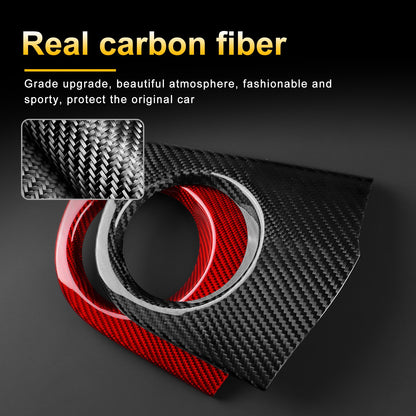 RED CarbonFiber Driver Side Air Outlet Cover for Fiat 500 08-23 Abarth 595 12-23 - detail view 6