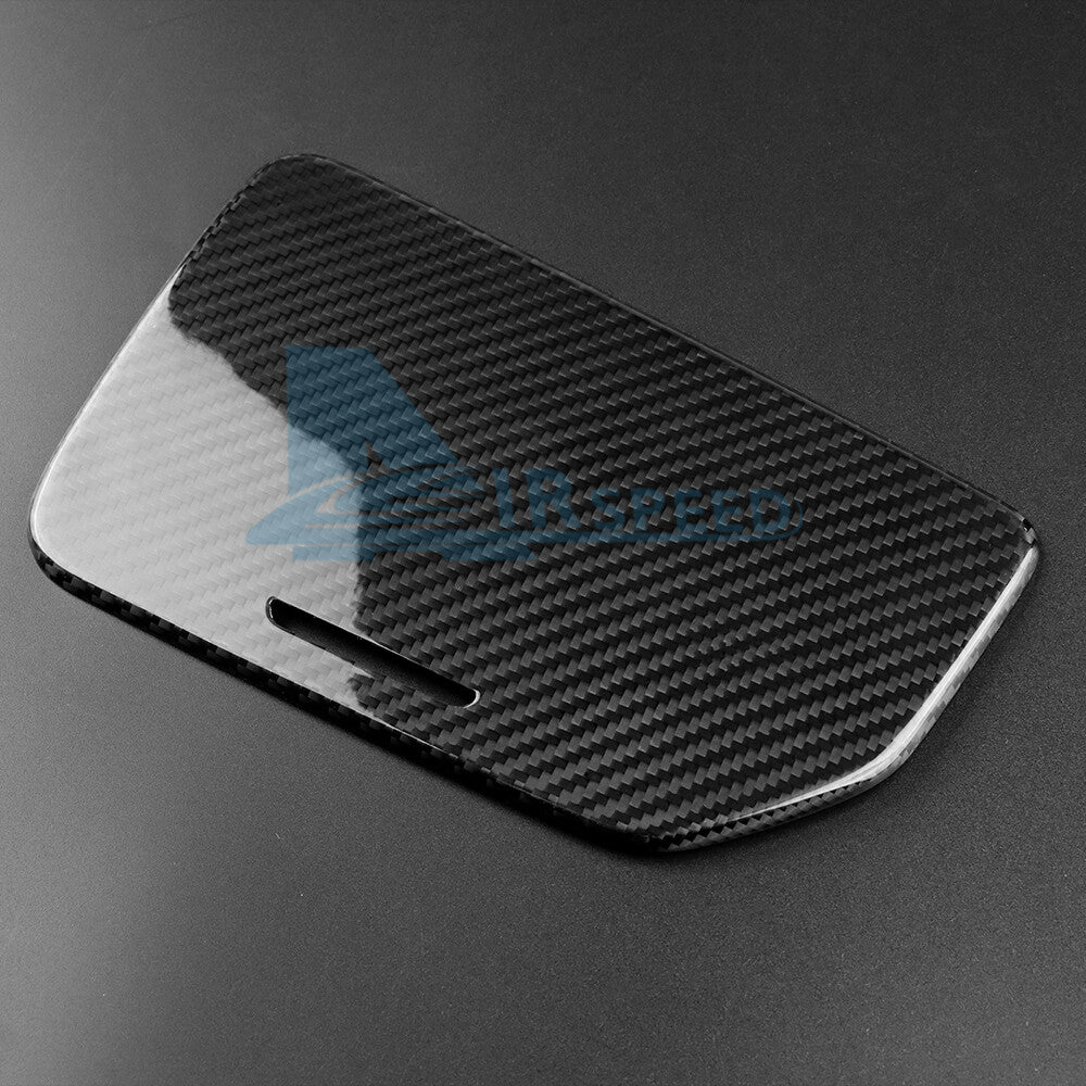 For Corvette C8 20-24 Center Water Cup Holder Cover REAL HARD Carbon Fiber BLACK