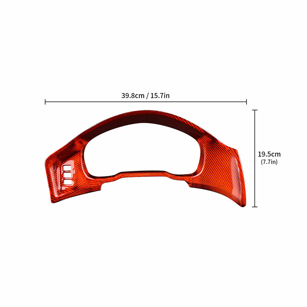 Red Speed Indicator HARD READ Carbon Fiber Cover For Subaru BRZ Toyota 86 12-21 - detail view 3