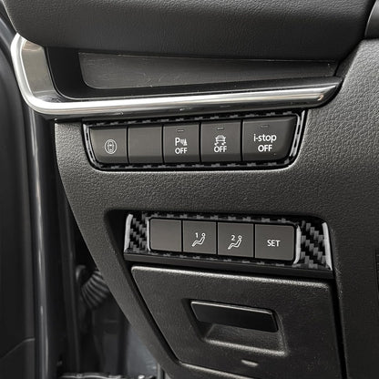 Seat Memory Button Frame Anti Slip Black Carbon For Mazda 3 Axela 2019-2025