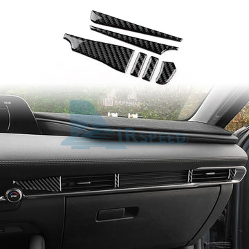 For Mazda 3 Axela 2019-2025 Carbon Fiber Center Console Stickers Decorative Trim