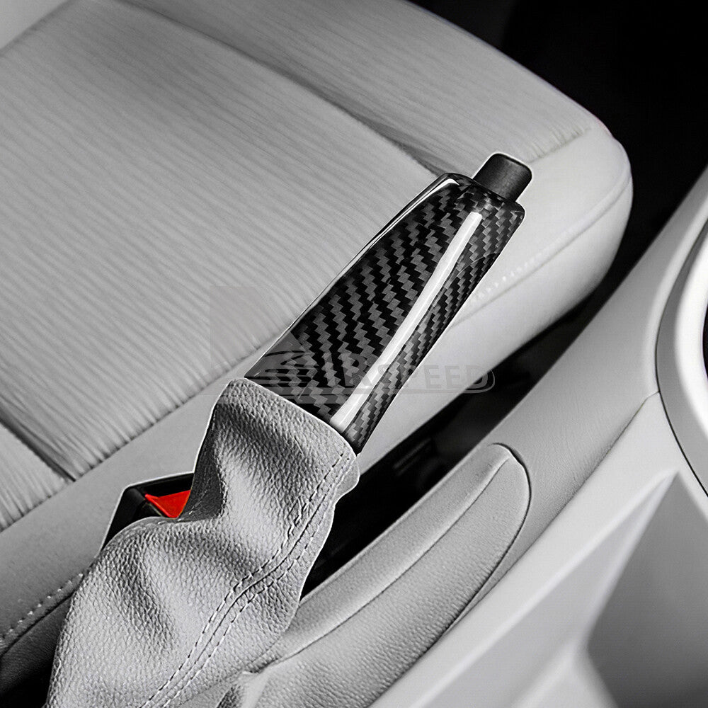 For BMW E60 E61 E63 E64 E84 Handbrake Grip Grip Handle Cover REAL Carbon Fiber - detail view 4