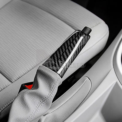 For BMW E60 E61 E63 E64 E84 Handbrake Grip Grip Handle Cover REAL Carbon Fiber - detail view 4