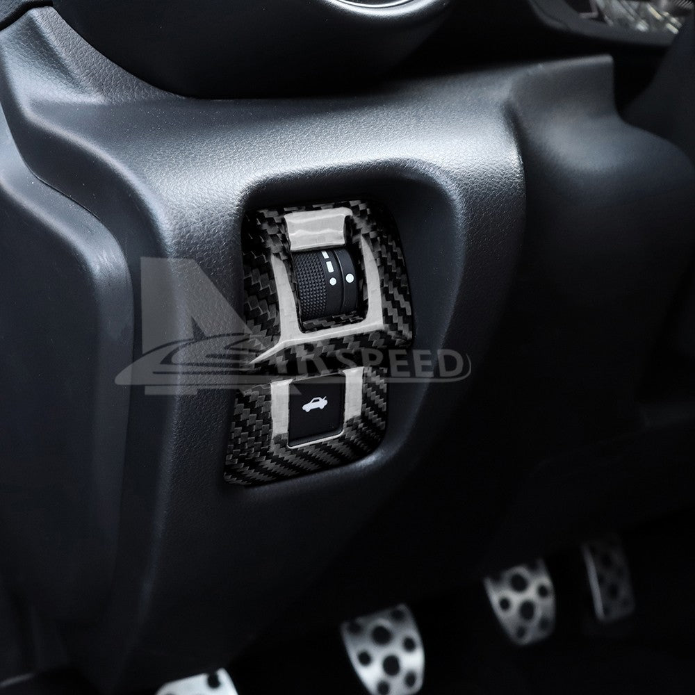Trunk Switch Frame Cover Hard Carbon Fiber for Subaru BRZ Toyota GR86 2022-2025 - detail view 6