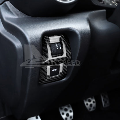Trunk Switch Frame Cover Hard Carbon Fiber for Subaru BRZ Toyota GR86 2022-2025 - detail view 6