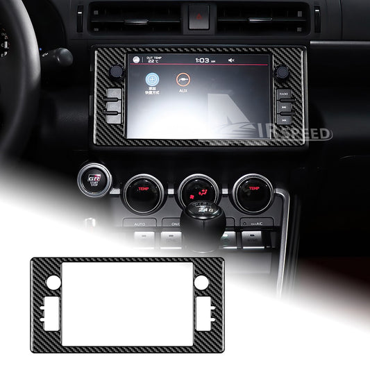 For Subaru BRZ GR86 2021-2026 Black Center Navigation Screen Cover Carbon Fiber（U.S. Stock）