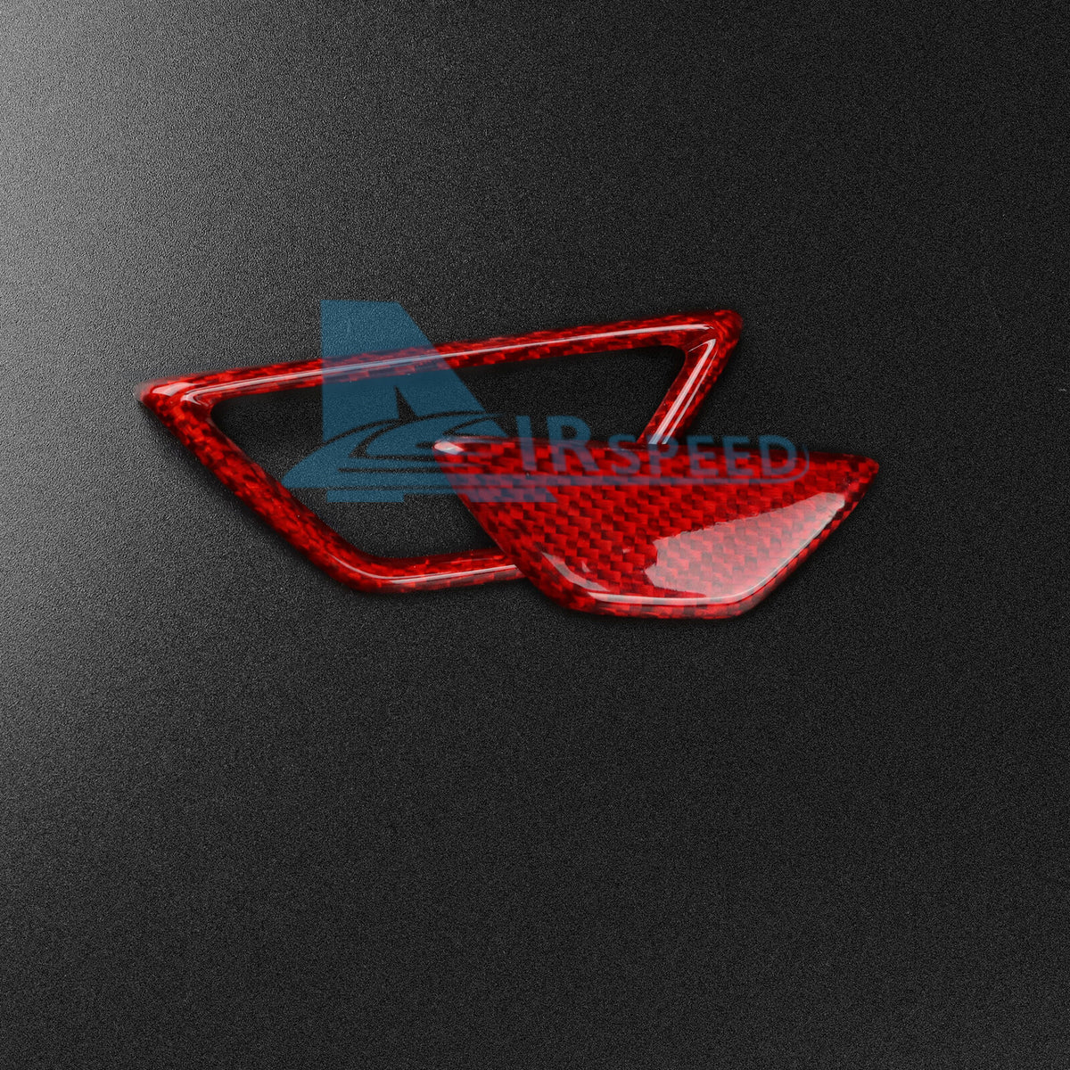 For Corvette C8 2020-2024 REAL HARD Carbon Fiber Armrest Box Button Cover RED