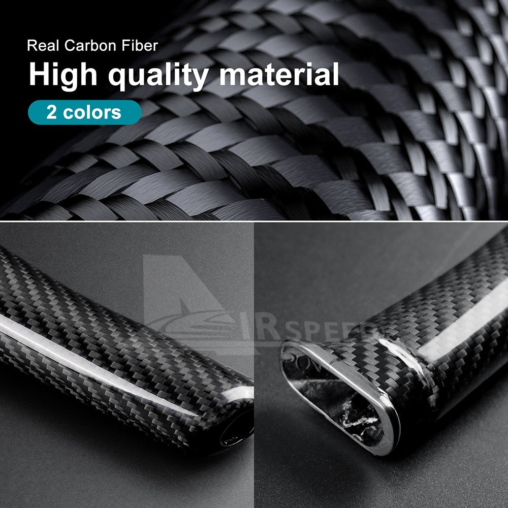 Black Hard Carbon Handbrake Sleeve For Subaru WRX 22+ BRZ GR86 21-26 - detail view 9