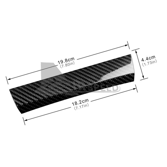 Black Hard Carbon Fiber AC Climate Control Button Lower Cover for BRZ GR86 - detail view