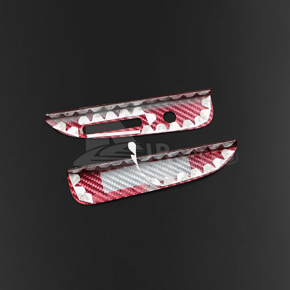 For Ford Mustang 2015-2023 Center Gear Shift Panel Cover REAL HARD Carbon Fiber - detail view 8