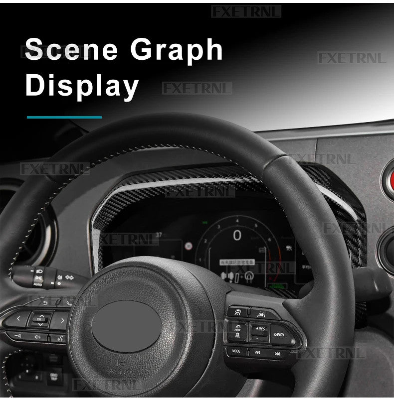 LHD Black Hard Carbon Speedometer Bezel Trim For Toyota GR Yaris 2025-2026 - detail view 10