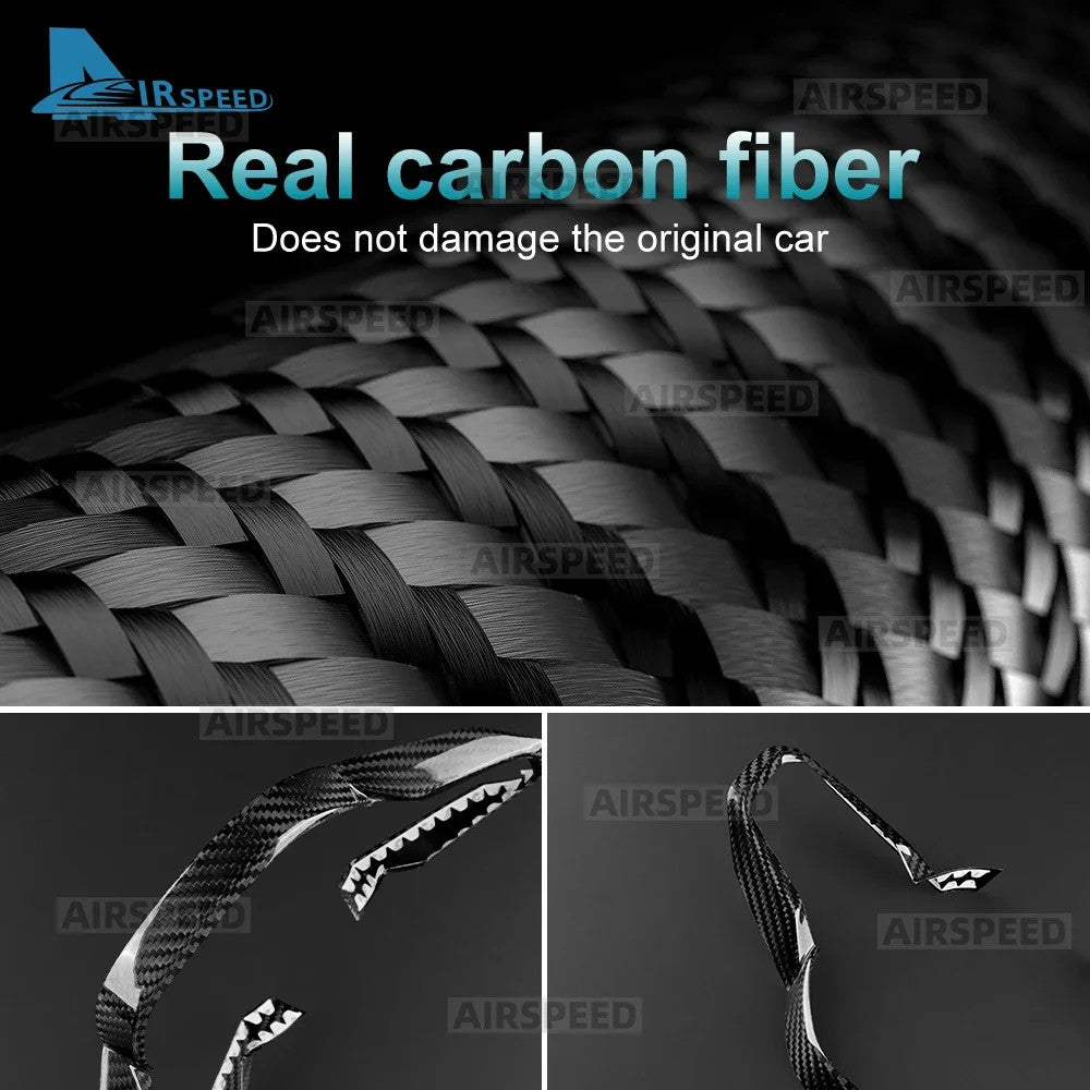 BMW X3 G45 25-26 Steering Wheel Button Frame Black Dry Carbon Fiber - detail view 3