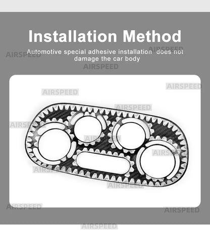 AC Climate Knob Upper Red Dry Carbon Fiat 500 Abarth 595 08-24 Trim - detail view 17