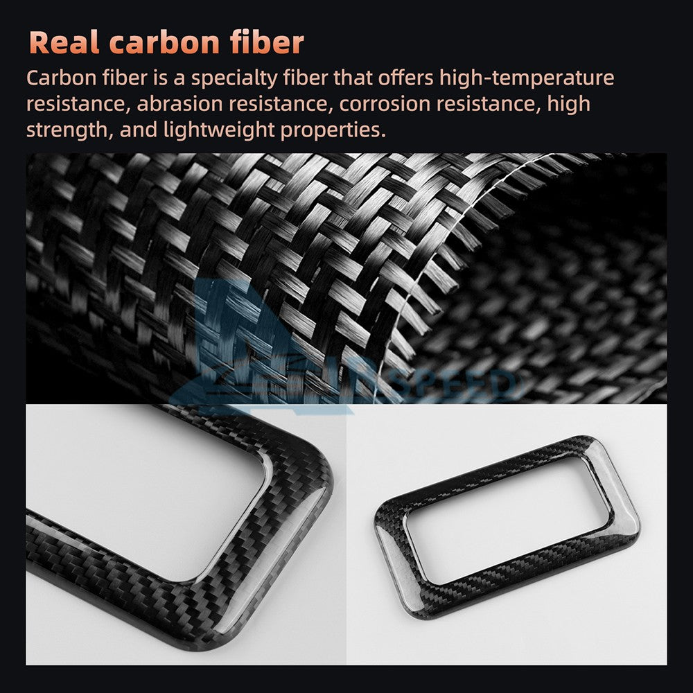 Carbon Fiber Reading Light Frame Cover Fit For Fiat 500 Abarth 595 695 2016-2024 - detail view 5