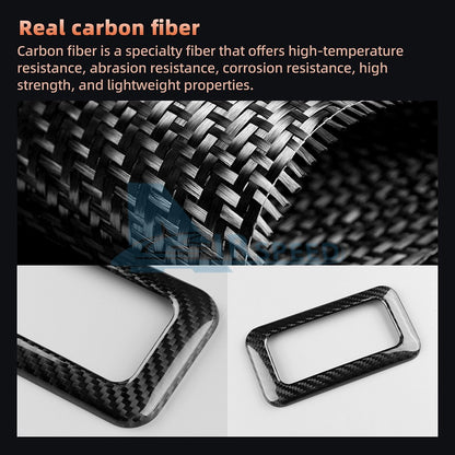 Carbon Fiber Reading Light Frame Cover Fit For Fiat 500 Abarth 595 695 2016-2024 - detail view 5