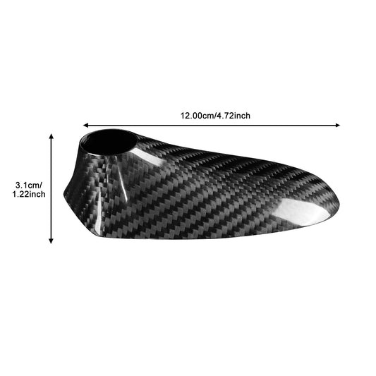 Car Antenna Cover Trim Black Carbon Fiber for FIAT 500 Abarth 595 2016-2024 - detail view