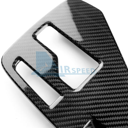 For Subaru Crosstrek 2024-25 BlACK REAL HARD Carbon Fiber Gear Shift Panel Cover - detail view 5