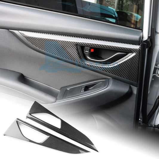 For Subaru WRX 2022-23 Black Rear Door Handle Panel Cover REAL HARD Carbon Fiber - product view