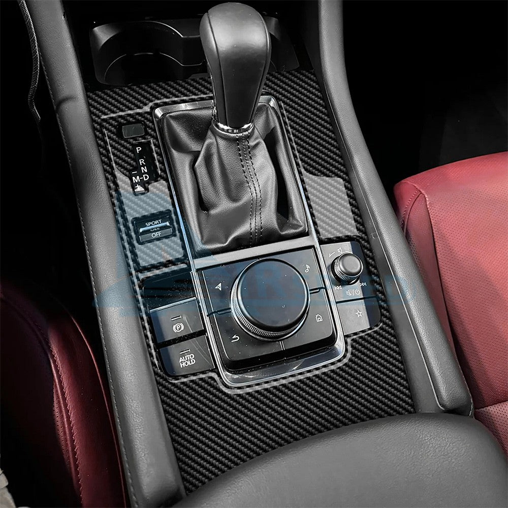 For Mazda 3 Axela 2019-2025 Carbon Fiber Center Console Gear Shift Panel Sticker
