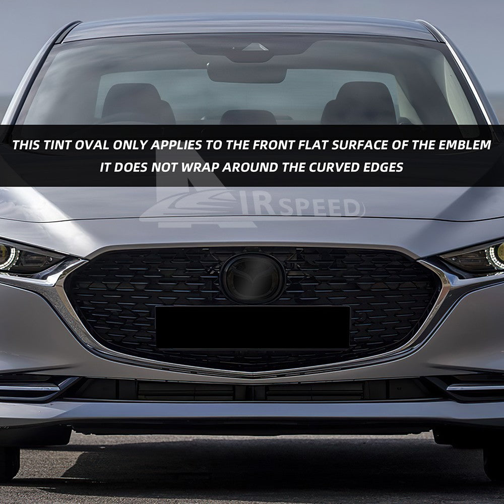 Smoked vinyl decals for the 2019–2025 Mazda 3 emblem - FREE GIFT