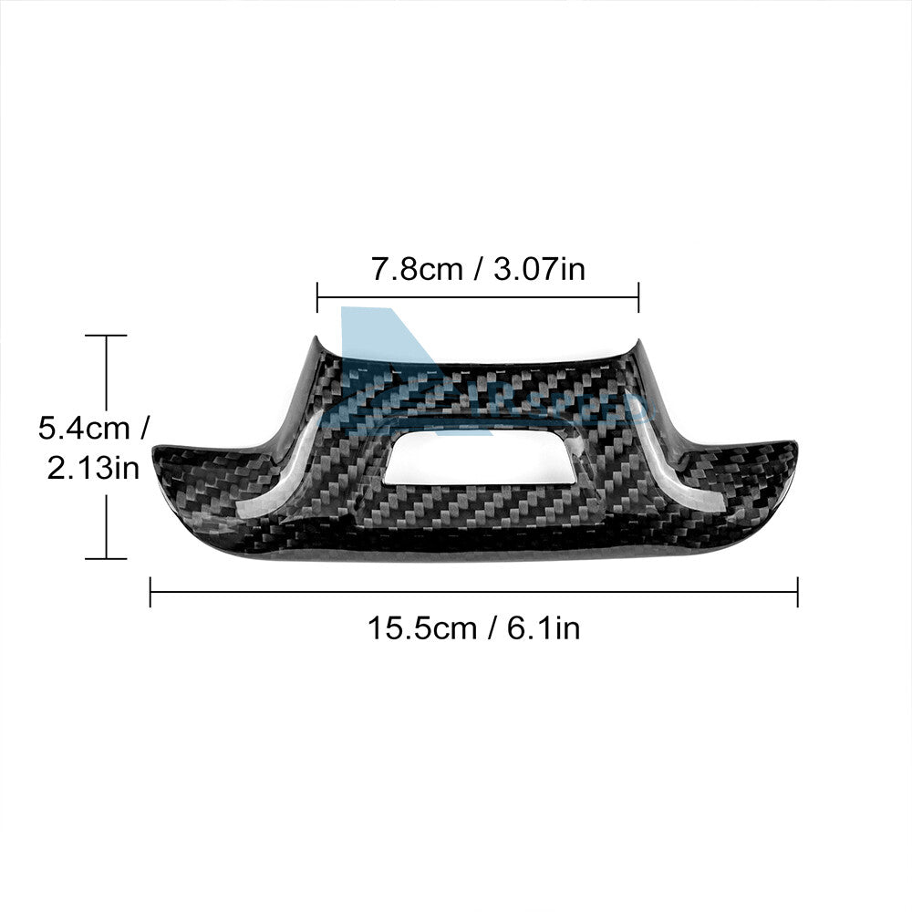 For Camaro 2016-2022 REAL HARD Carbon Fiber Steering Wheel Panel Cover BLACK