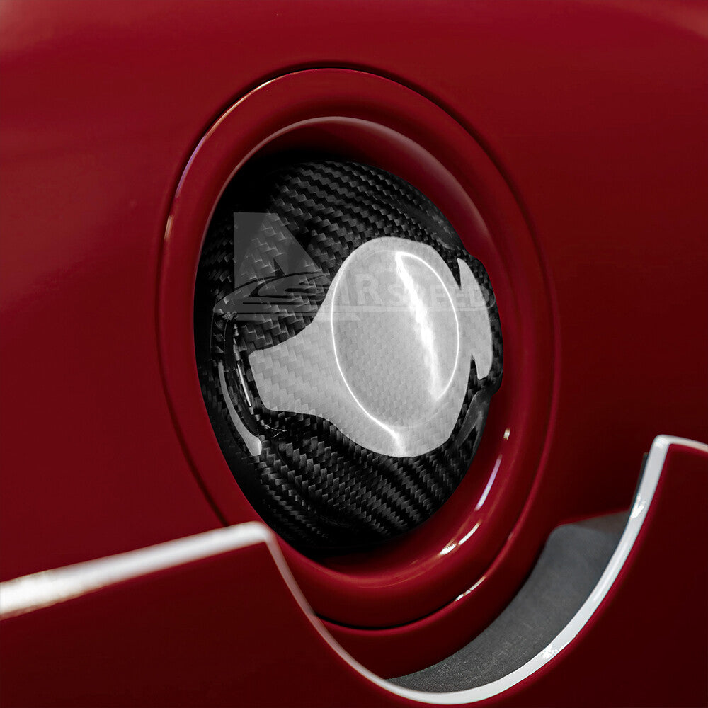 For Mini F55 F56 14-23 F57 16-23 Black Hard Carbon Fiber Fuel Tank Cap Cover 409 - detail view 4