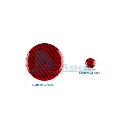 For Mazda 3 Axela 2019-2024 Central Multimedia Knob Trim Cover Red Carbon Fiber