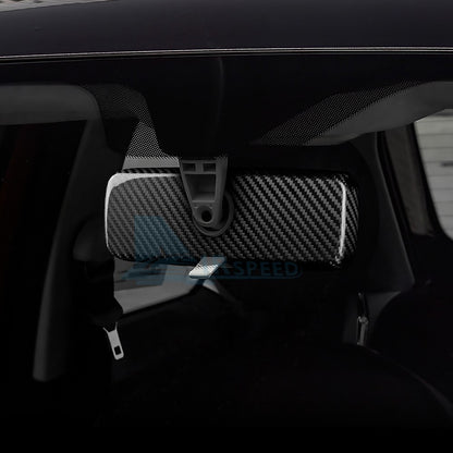 Interior Rear View Mirror Cover Carbon Fiber for Fiat 500 Abarth 595/695 2017-23 - detail view 8