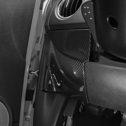 HARD Carbon Fiber Car Dashboard Left Cover for FIAT 500 Abarth 595 695 2016-2024 - detail view 8