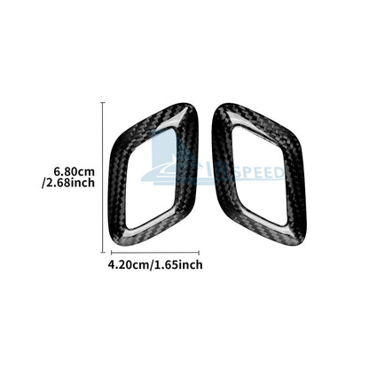 Center Gear Shift Head Cover BLACK HARD Carbon Fiber for Ford F-150 2015-2020 - detail view