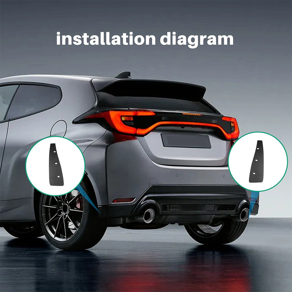 Rear Wheel Mudguard Protector Black Carbon Fiber For Toyota GR Yaris 2020-2026 - detail view 7