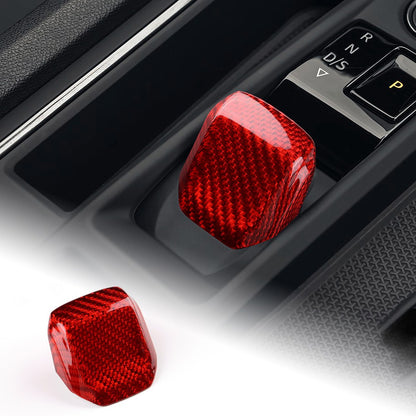 Seat Leon 2020-2025 Auto Red Hard Carbon Fiber Gear Shift Knob Cover Universal - product view