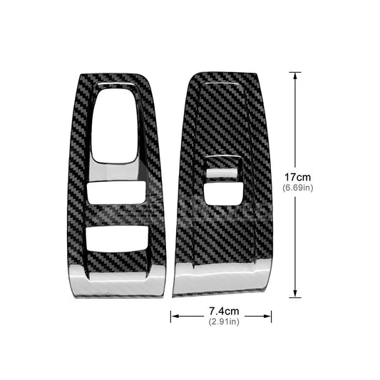 REAL HARD Carbon Fiber Window Control Button Cover For Subaru BRZ GR86 21-23 - detail view