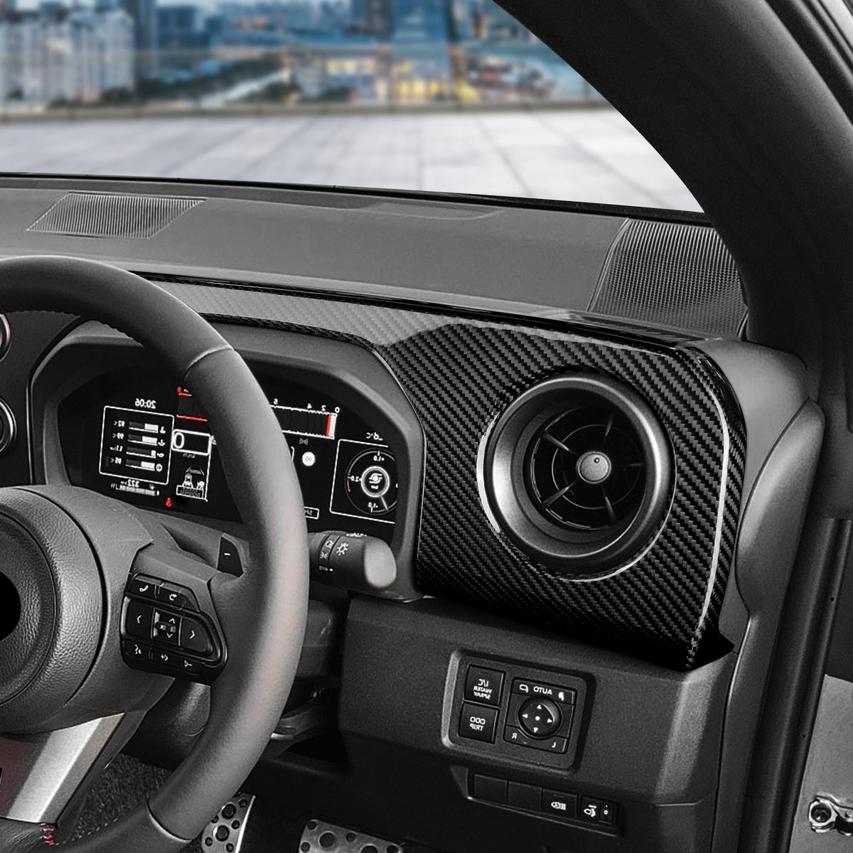 Driver's Air Outlet Panel Cover Black Carbon Fiber for Toyota GR Yaris 2025-2026 - detail view 8
