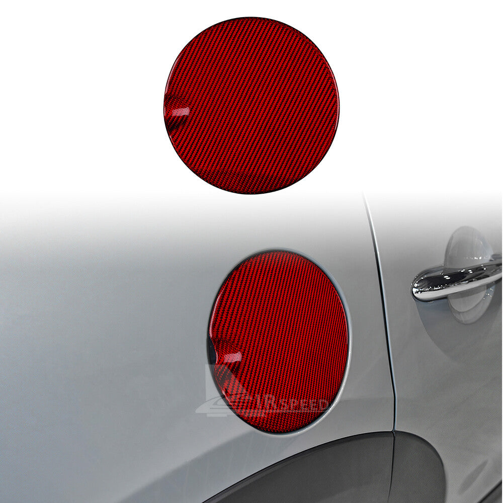 For MINI F55 F56 14-2023 F57 16-2023 Red Fuel Gas Tank Cap Cover Carbon Fiber - product view