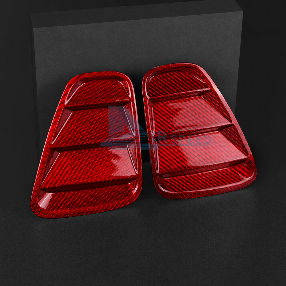 Red Real Hard Carbon Fiber Rear Tail Light Cover For Fiat 500 Abarth 595 2017-23 - detail view 7
