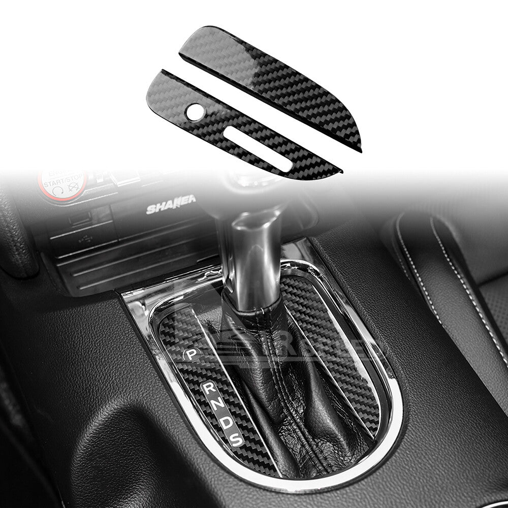 For Ford Mustang 2015-2023 Gear Shift Console Panel Cover REAL HARD Carbon Fiber - product view