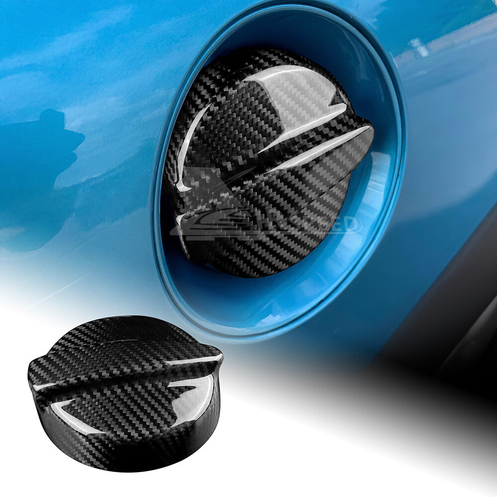 Fuel Gas Tank Cap Cover Black REAL HARD Carbon Fiber For Mini R50 R53 2001-2006 - product view