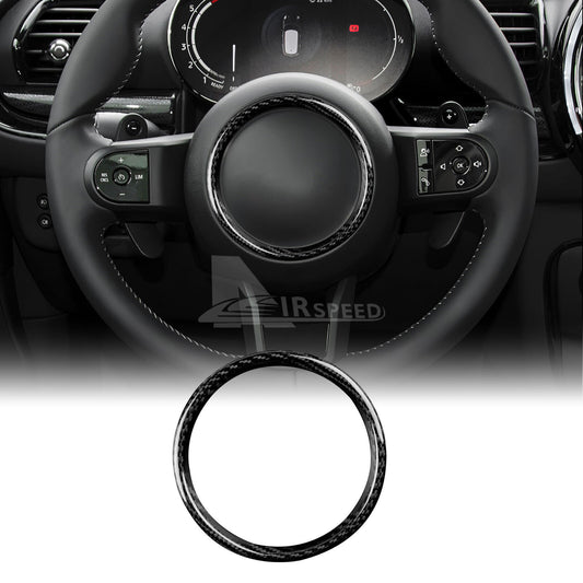 For Mini Cooper F-Series Steering Wheel Hub Center Ring Black Hard Carbon Fiber - product view