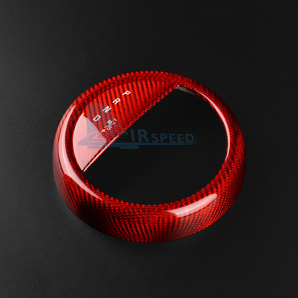 Red Center Console Gear Shift Panel Real Carbon Fiber For Mini Cooper R50 R53 - detail view 8
