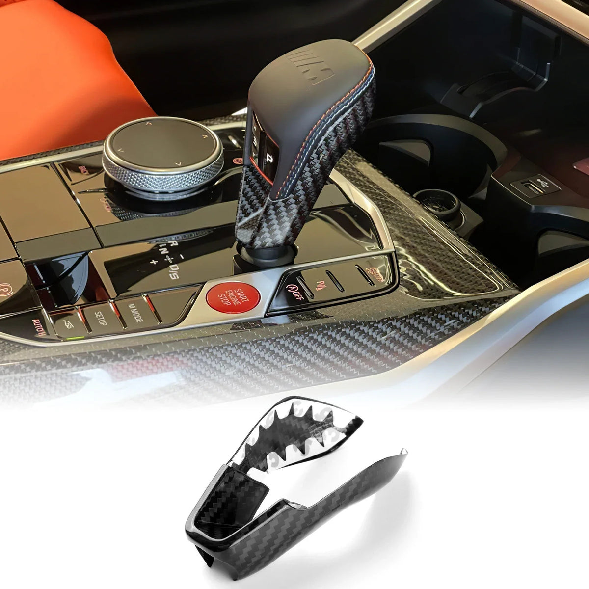 Sport Dry Carbon Shift Knob For BMW G87 G80 G82 G83 2021-2025 Interior Mod - detail view 6