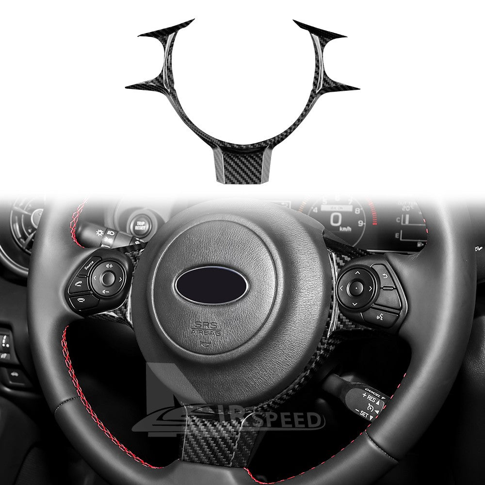 Steering Wheel Frame Cover HARD Carbon Fiber for Subaru BRZ Toyota 86 2017-2023 - product view