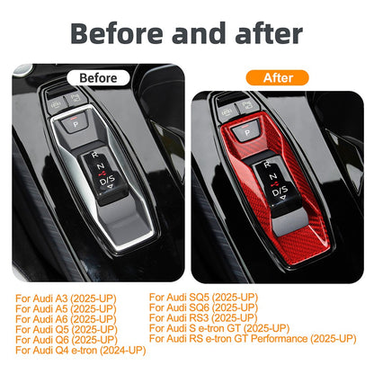 For Audi A3 2025-UP Automatic Gear Shift Button Inner Frame Cover Carbon Fiber - detail view 3