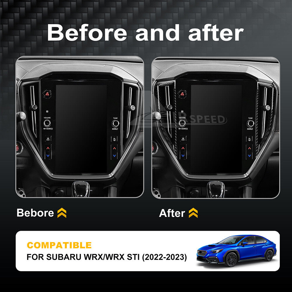 REAL HARD Carbon Fiber Black Center Air Vent Cover For Subaru WRX STI 2022-2023 - detail view 3