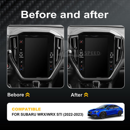 REAL HARD Carbon Fiber Black Center Air Vent Cover For Subaru WRX STI 2022-2023 - detail view 3